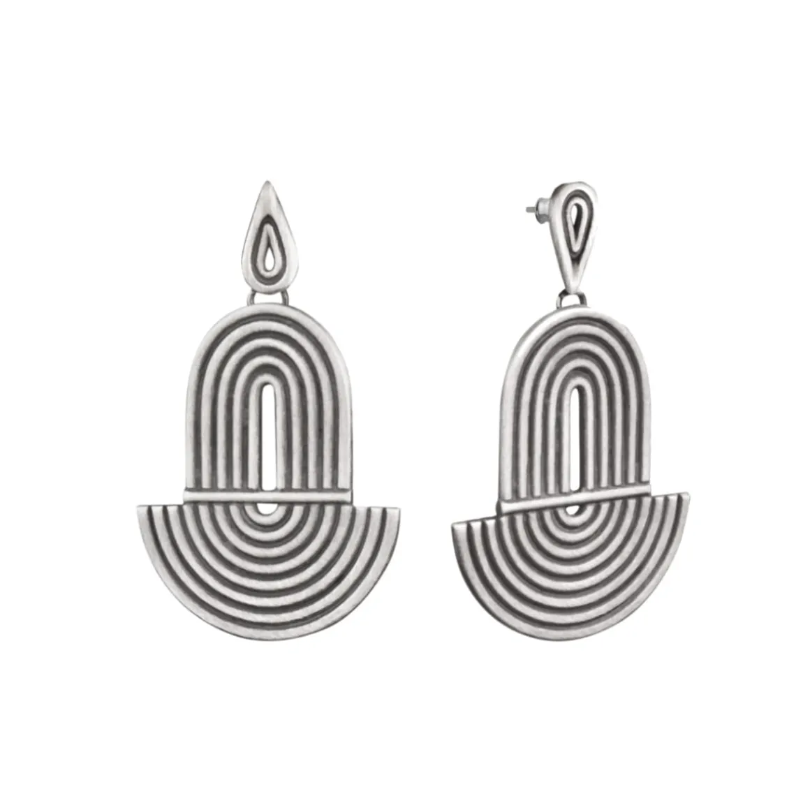 Oryginalne, srebrne kolczyki na sztyft z kolekcji Holos