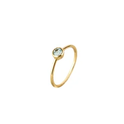 Pierścionek z błękitnym topazem z kolekcji Aurora