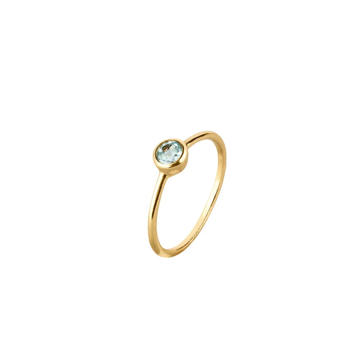 Pierścionek z błękitnym topazem z kolekcji Aurora