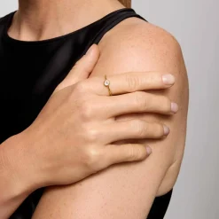 Pierścionek z herkimerem z kolekcji Aurora