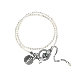 Podwójna bransoletka z perełek ze srebrnym zapięciem z kolekcji Soda