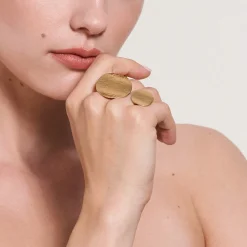 Podwójny pierścionek z kolekcji Rundo