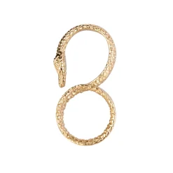 Podwójny, pozłacany pierścionek wąż z kolekcji Kembali