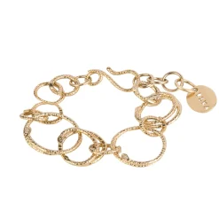 Pozłacana bransoletka - łańcuch z motywem węża z kolekcji Kembali