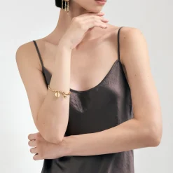 Pozłacana bransoletka z meteorytem z kolekcji Meteoros