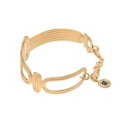 Pozłacana bransoletka z niebieskim kryształem z kolekcji Holos