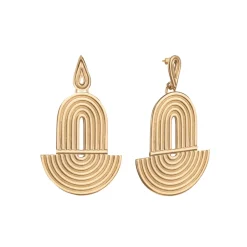 Pozłacane kolczyki na sztyft z kolekcji Holos