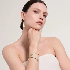 Pozłacane kolczyki noski klonowe z kolekcji Bery