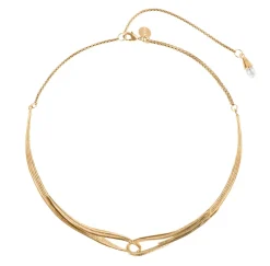 Pozłacany, krótki naszyjnik, kolia z kolekcji Prato