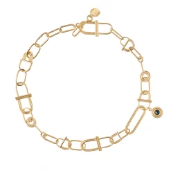 Pozłacany naszyjnik - łańcuch z kryształem z kolekcji Holos