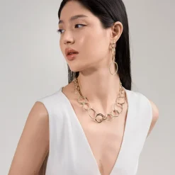 Pozłacany naszyjnik - łańcuch z motywem węża z kolekcji Kembali