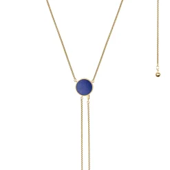 Pozłacany naszyjnik typu krawatka z lapis lazuli z kolekcji Orini