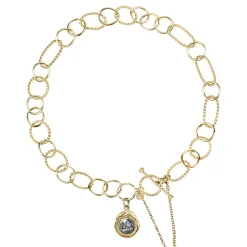 Pozłacany naszyjnik z asymetrycznych ogniw z kolekcji Semios