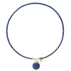 Pozłacany naszyjnik z koralami lapis lazuli z kolekcji Orini