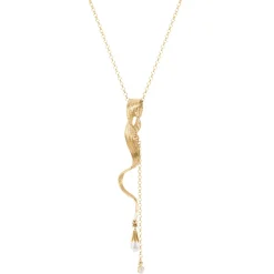 Pozłacany naszyjnik z oryginalną długą zawieszką z kolekcji Prato