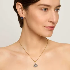 Pozłacany naszyjnik z ręcznie zdobioną zawieszką z kolekcji Minakari