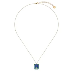 Pozłacany naszyjnik z zawieszką z roślinnym motywem z kolekcji Minakari