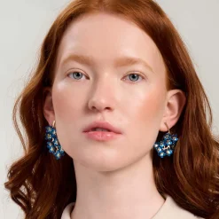 Ręcznie wykonane kolczyki niezapominajki z kolekcji Plantis