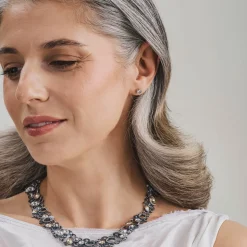 Srebrna kolia z kryształami z kolekcji Soda