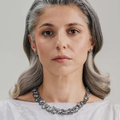 Srebrna kolia z kryształami z kolekcji Soda