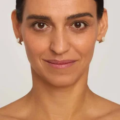 Srebrne, geometryczne kolczyki z kolekcji Guatemala