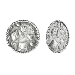 Srebrne kolczyki medaliony z kolekcji Semios