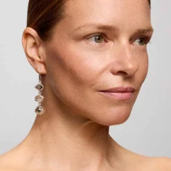 Srebrne kolczyki z herkimerami z kolekcji Aurora