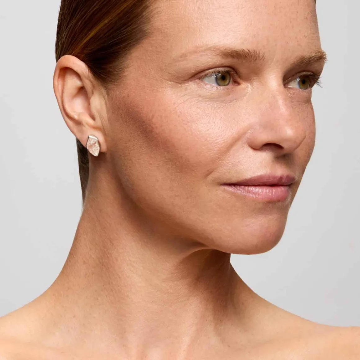 Srebrne kolczyki z herkimerami z kolekcji Aurora