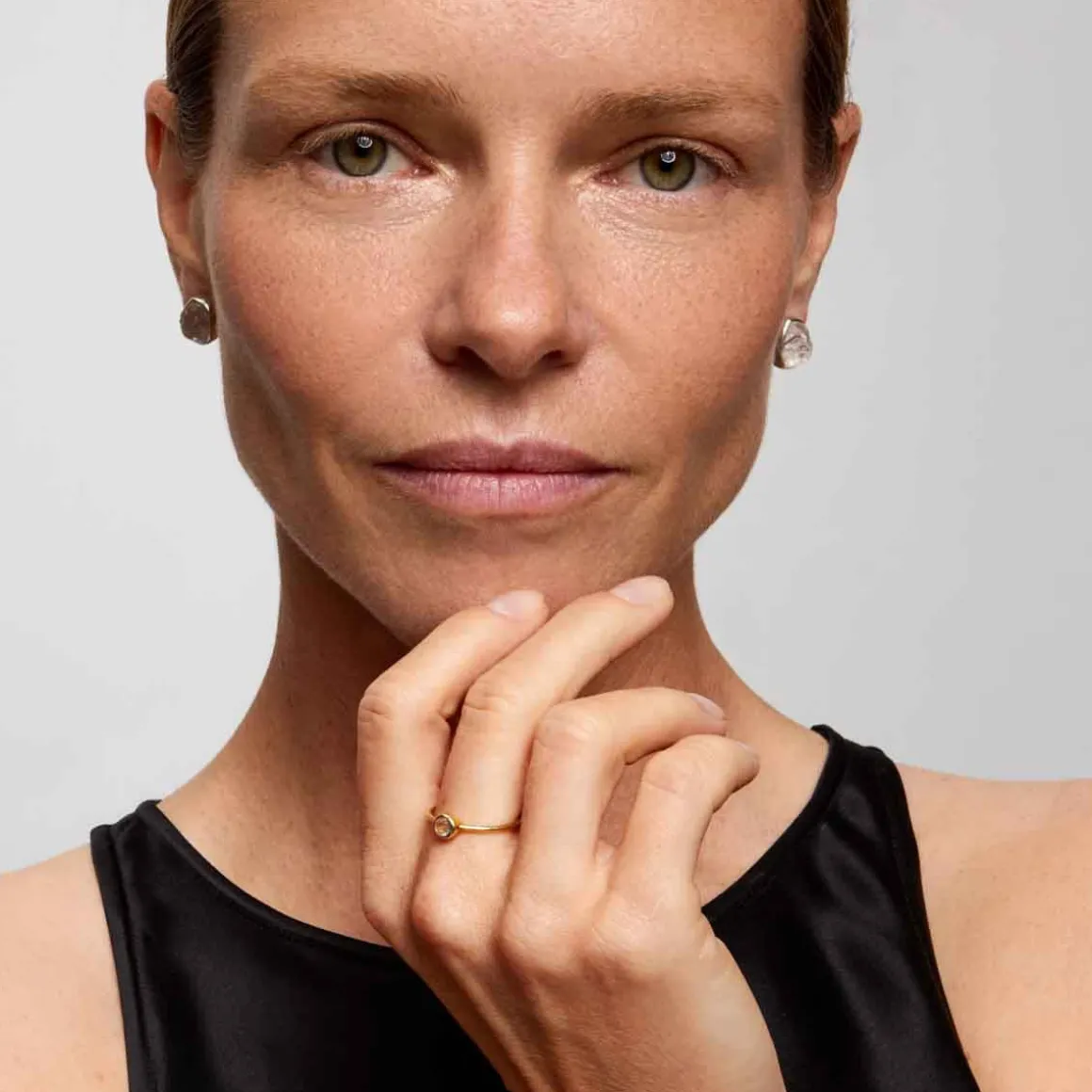 Srebrne kolczyki z herkimerami z kolekcji Aurora