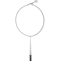 Srebrny naszyjnik kolia z czarnym jadeitem z kolekcji Guatemala