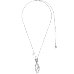 Srebrny naszyjnik z zawieszką z perłą z kolekcji Perle