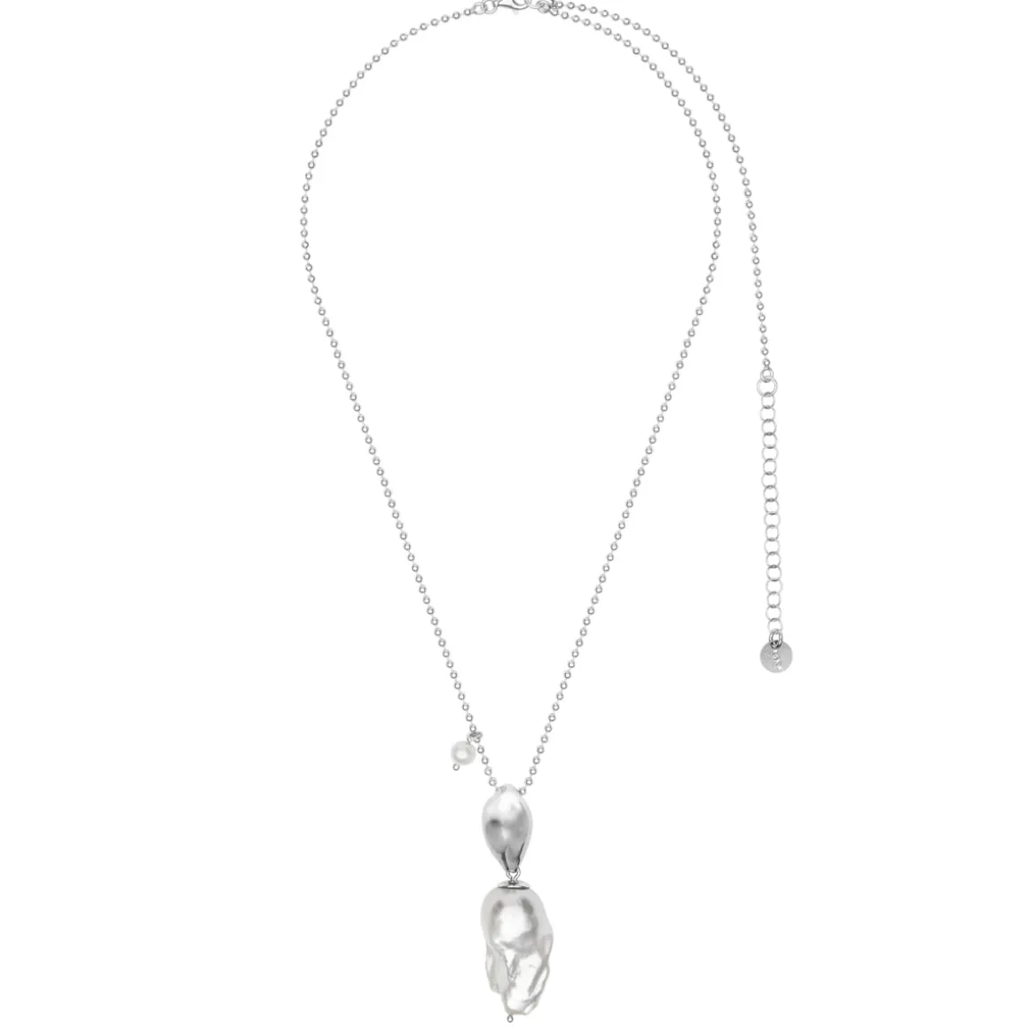 Srebrny naszyjnik z zawieszką z perłą z kolekcji Perle