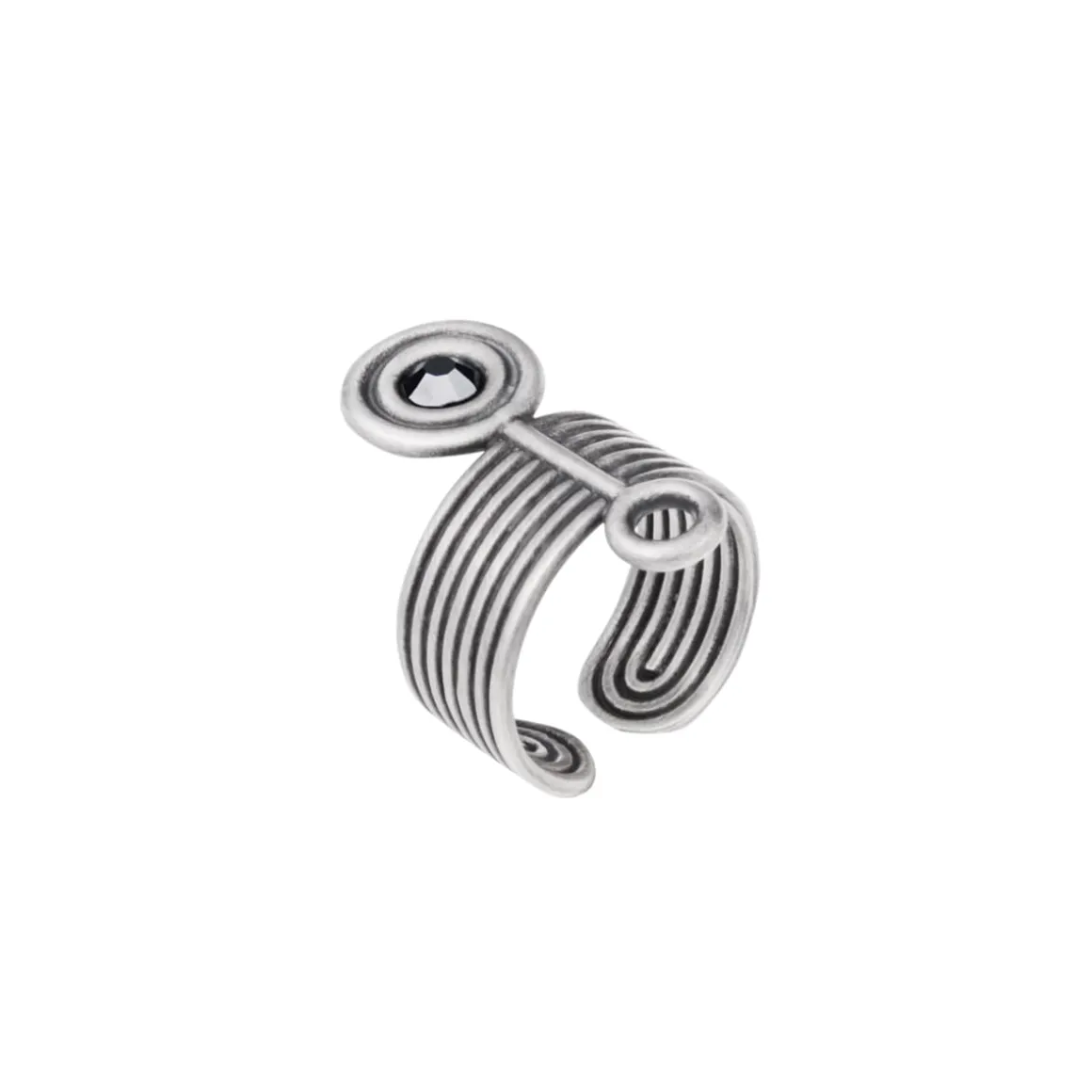 Srebrny pierścionek z kryształem z kolekcji Holos