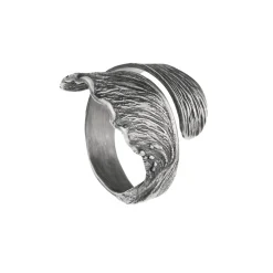 Srebrny pierścionek z motywem roślinnym z kolekcji Bery