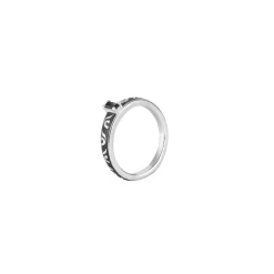 Srebrny, ręcznie zdobiony pierścionek z kolekcji Minakari