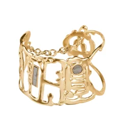 Szeroka bransoletka - mankiet z meteorytem z kolekcji Meteoros