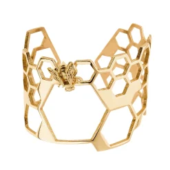 Sztywna bransoletka z pszczołą w połysku z kolekcji Apis