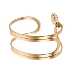 Sztywna, złota bransoletka z kolekcji Machiny