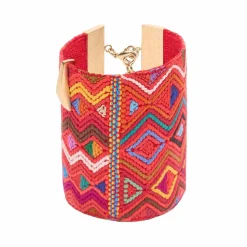 Wielobarwna unikatowa bransoletka - mankiet z kolekcji Guatemala