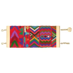 Wielobarwna unikatowa bransoletka - mankiet z kolekcji Guatemala