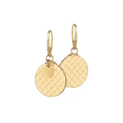 Wiszące kolczyki na biglach z kwiatem lotosu z kolekcji Kembali