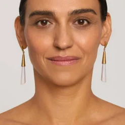 Wiszące kolczyki z jasnym jadeitem z kolekcji Guatemala