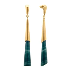 Wiszące kolczyki z zielonym jadeitem z kolekcji Guatemala