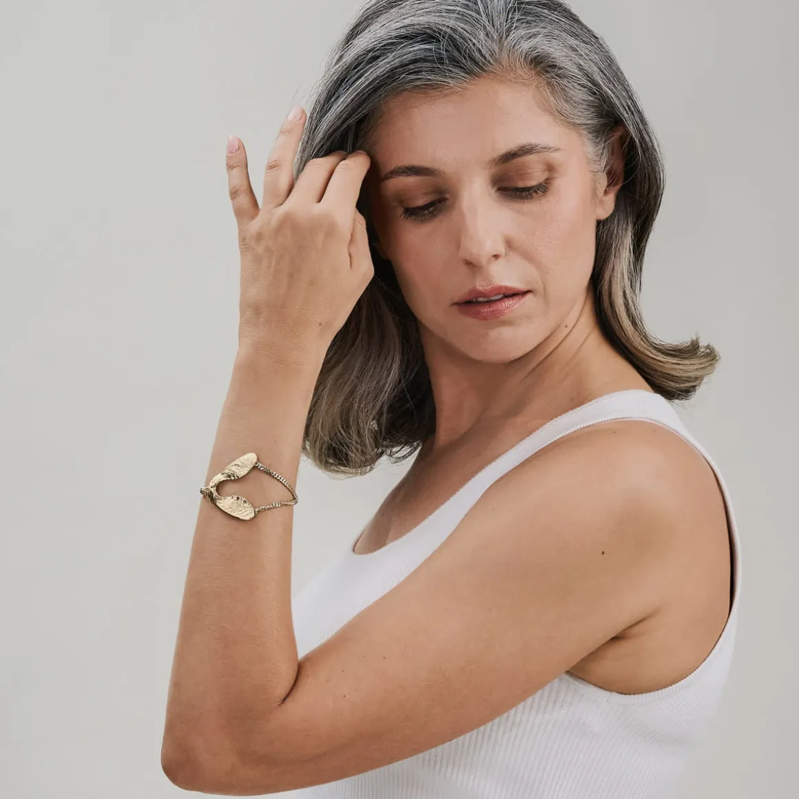 Złota bransoletka z noskiem klonowym z kolekcji Bery