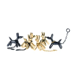 Złoty naszyjnik z zawieszką - balonowy piesek z kolekcji Love